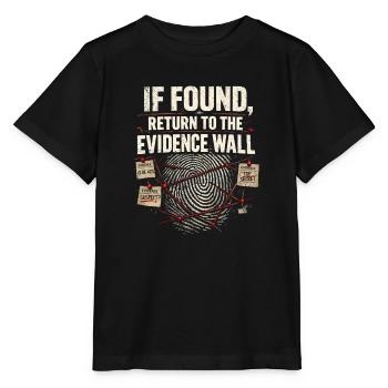 Back to the Wall of Evidence | True Crime - Stanley/Stella MINI CREATOR Kids’ T-Shirt - black - Front - Mikhail (115cm)