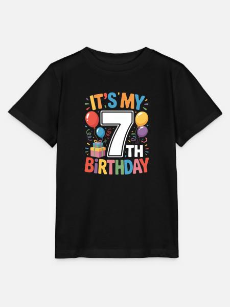 7th birthday - Stanley/Stella Kinder T-Shirt MINI CREATOR  - Schwarz