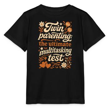 Twin Parents | Multitasking Test - Stanley/Stella MINI CREATOR Kids’ T-Shirt - black - Front - Mikhail (115cm)