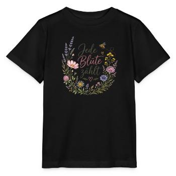 Jede Blüte zählt - Stanley/Stella Kinder T-Shirt MINI CREATOR  - Schwarz - Vorne - Mikhail (115cm)