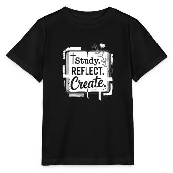 Étudier Réfléchir Créer - T-shirt bio MINI CREATOR Stanley/Stella Enfant - noir - Devant - Mikhail (115cm)