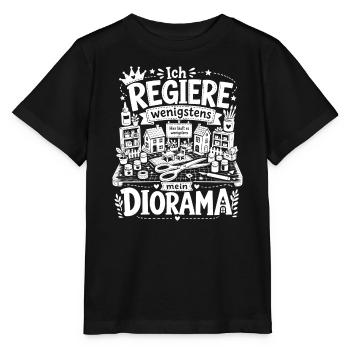 Ich regiere wenigstens mein Diorama - Stanley/Stella Kinder T-Shirt MINI CREATOR  - Schwarz - Vorne - Mikhail (115cm)
