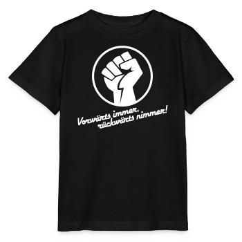 Vorwärts immer rückwärts nimmer v.2 (Farbe änderba - Stanley/Stella Kinder T-Shirt MINI CREATOR  - Schwarz - Vorne - Mikhail (115cm)