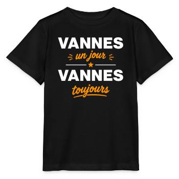 Vannes Jour Toujours - T-shirt bio MINI CREATOR Stanley/Stella Enfant - noir - Devant - Mikhail (115cm)