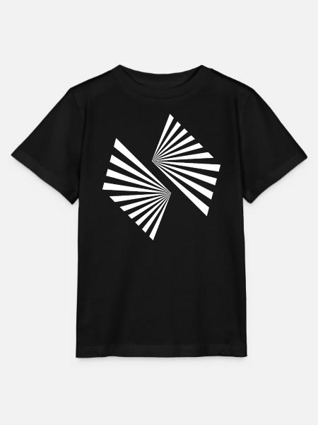 Spiral-Sunburst-Geometrie - Stanley/Stella Kinder T-Shirt MINI CREATOR - Schwarz