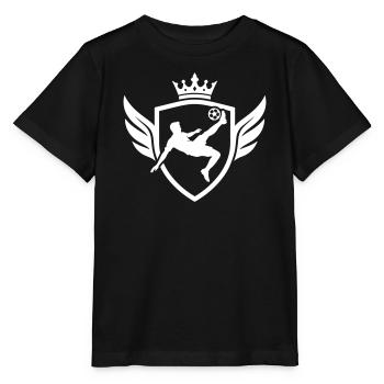 Fussballer Fallrückzieher Wappen - Stanley/Stella Kinder T-Shirt MINI CREATOR  - Schwarz - Vorne - Mikhail (115cm)