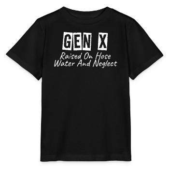 Génération X élevée avec de l’eau au tuyau et négligence - T-shirt bio MINI CREATOR Stanley/Stella Enfant - noir - Devant - Mikhail (115cm)