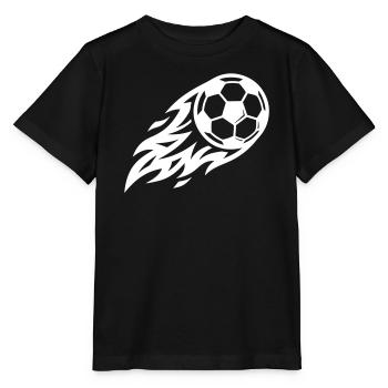Balle de feu de football - T-shirt bio MINI CREATOR Stanley/Stella Enfant - noir - Devant - Mikhail (115cm)