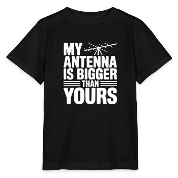 Meine Antenne ist größer als deine - Stanley/Stella Kinder T-Shirt MINI CREATOR  - Schwarz - Vorne - Mikhail (115cm)