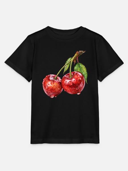 Kirsche - Stanley/Stella Kinder T-Shirt MINI CREATOR - Schwarz