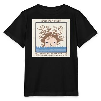 Mer de Tranquillité et de Pensées - T-shirt bio MINI CREATOR Stanley/Stella Enfant - noir - Devant - Mikhail (115cm)