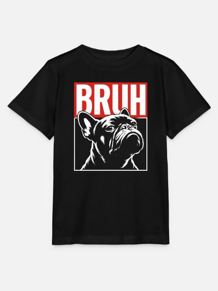 BRUH Bulldog Grafik - Stanley/Stella Kinder T-Shirt MINI CREATOR  - Schwarz