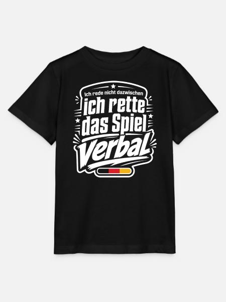 Ich rette das Spiel verbal - Stanley/Stella Kinder T-Shirt MINI CREATOR - Schwarz