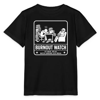 Surveillance Burnout : reposez-vous au lieu du stress - T-shirt bio MINI CREATOR Stanley/Stella Enfant - noir - Devant - Mikhail (115cm)