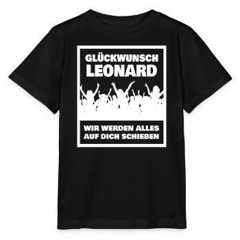 Leonard - Stanley/Stella Kinder T-Shirt MINI CREATOR  - Schwarz - Vorne - Mikhail (115cm)