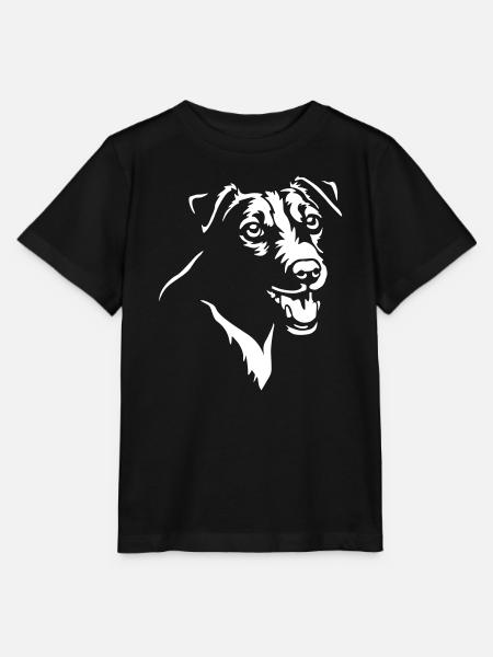 Jack Russell Terrier Kopf "Black Edition" - Stanley/Stella Kinder T-Shirt MINI CREATOR  - Schwarz