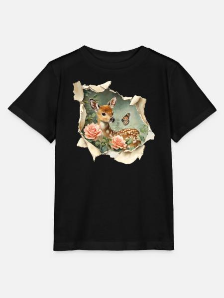 Reh Rehkitz - Stanley/Stella Kinder T-Shirt MINI CREATOR - Schwarz