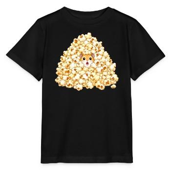 Hamster im Popcornhügel - Stanley/Stella Kinder T-Shirt MINI CREATOR  - Schwarz - Vorne - Mikhail (115cm)
