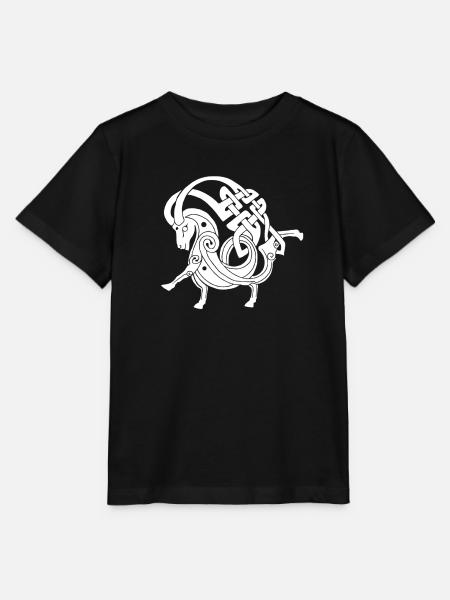 Keltische Ziege - Stanley/Stella Kinder T-Shirt MINI CREATOR - Schwarz
