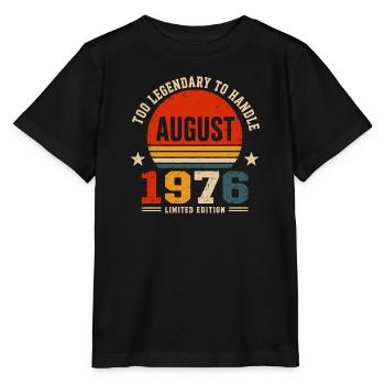 August 1976 Vintage Sunset Limited - Stanley/Stella Kinder T-Shirt MINI CREATOR  - Schwarz - Vorne - Mikhail (115cm)