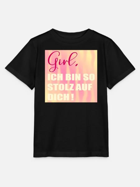Stolz auf Dich Mädchen - Stanley/Stella Kinder T-Shirt MINI CREATOR - Schwarz