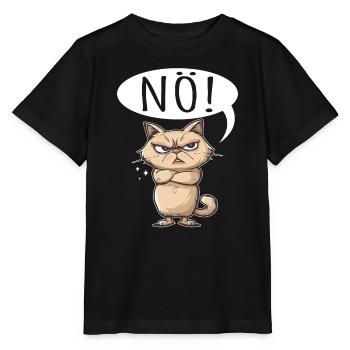 Euh, non, sarcasme & drôle de café au thé pour chat - T-shirt bio MINI CREATOR Stanley/Stella Enfant - noir - Devant - Mikhail (115cm)