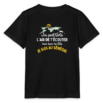 Sénégal  - T-shirt bio MINI CREATOR Stanley/Stella Enfant - noir - Devant - Mikhail (115cm)