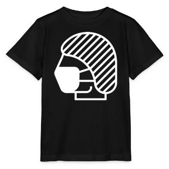 Haarnetz und Gesichtsmaske, Arzt, Krankenschwester - Stanley/Stella Kinder T-Shirt MINI CREATOR  - Schwarz - Vorne - Mikhail (115cm)