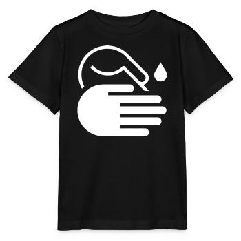 Wash Hands Icon - Stanley/Stella MINI CREATOR Kids’ T-Shirt - black - Front - Mikhail (115cm)