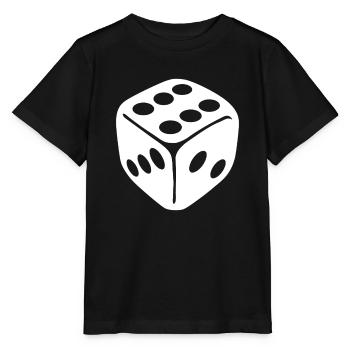 Glyphe monochrome des dés - T-shirt bio MINI CREATOR Stanley/Stella Enfant - noir - Devant - Mikhail (115cm)