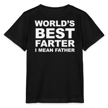 Bester Furzer der Welt, ich meine, Vater - Stanley/Stella Kinder T-Shirt MINI CREATOR  - Schwarz - Vorne - Mikhail (115cm)