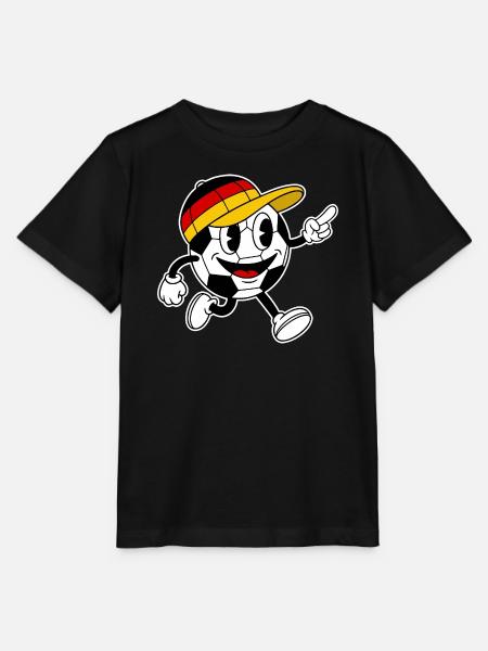 Fußball Fan Retro Comic Maskottchen - Stanley/Stella Kinder T-Shirt MINI CREATOR  - Schwarz