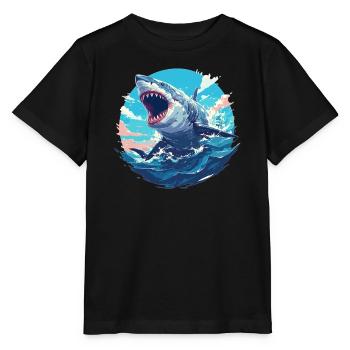 Haie Hai - Stanley/Stella Kinder T-Shirt MINI CREATOR  - Schwarz - Vorne - Mikhail (115cm)