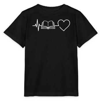 Heartbeat Book Reader – Book Heartbeat - Stanley/Stella Kinder T-Shirt MINI CREATOR  - Schwarz - Vorne - Mikhail (115cm)