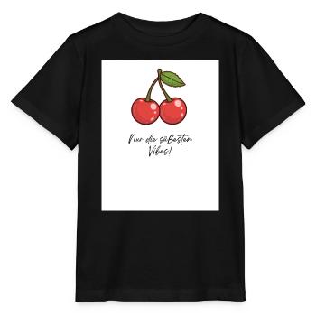 Kirsch-Vibes Süße Momente - Stanley/Stella Kinder T-Shirt MINI CREATOR  - Schwarz - Vorne - Mikhail (115cm)
