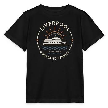Liverpool Dockland Service Emblem - Stanley/Stella Kinder T-Shirt MINI CREATOR  - Schwarz - Vorne - Mikhail (115cm)