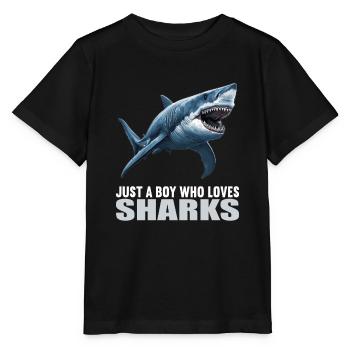 Sharks Shark - Stanley/Stella MINI CREATOR Kids’ T-Shirt - black - Front - Mikhail (115cm)