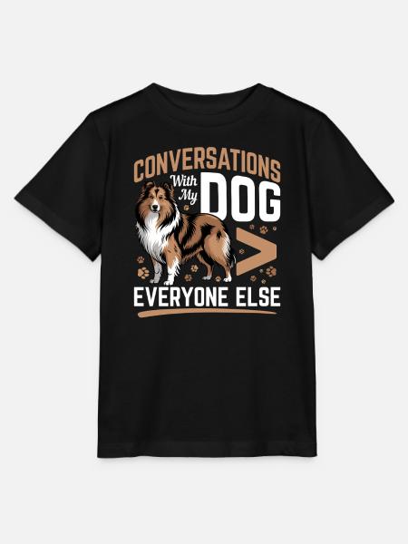 Shetland Sheepdog Sheltie Dog Breed - Stanley/Stella Kinder T-Shirt MINI CREATOR - Schwarz