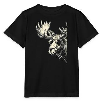 Mosses with Sunglasses Graphic - Stanley/Stella MINI CREATOR Kids’ T-Shirt - black - Front - Mikhail (115cm)