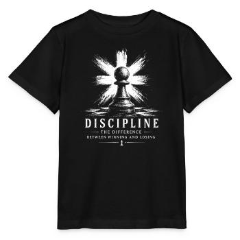 Motif des échecs disciplinaires - T-shirt bio MINI CREATOR Stanley/Stella Enfant - noir - Devant - Mikhail (115cm)