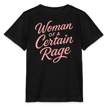 Woman with certain anger - Stanley/Stella MINI CREATOR Kids’ T-Shirt - black - Front - Mikhail (115cm)