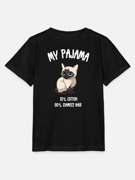 Siamkatzen-Pyjama - Stanley/Stella Kinder T-Shirt MINI CREATOR - Schwarz