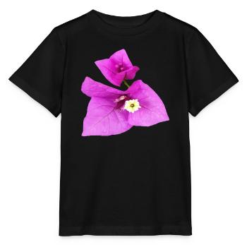 Vibrant_Magenta_Bougainvillea_Flower - Stanley/Stella MINI CREATOR Kids’ T-Shirt - black - Front - Mikhail (115cm)
