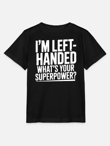 Ich bin Linkshänder. Was ist deine Superkraft? - Stanley/Stella Kinder T-Shirt MINI CREATOR - Schwarz