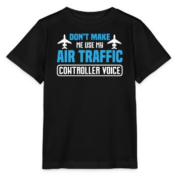 Voix du contrôleur aérien - T-shirt bio MINI CREATOR Stanley/Stella Enfant - noir - Devant - Mikhail (115cm)