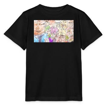 Sea of Faces Collage: Colorful Diversity - Stanley/Stella MINI CREATOR Kids’ T-Shirt - black - Front - Mikhail (115cm)