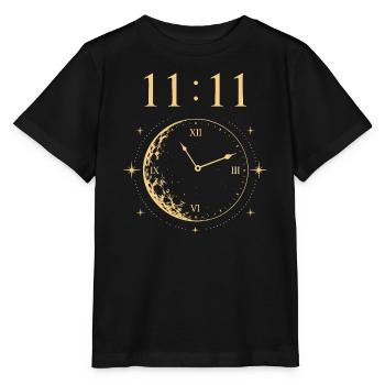 11:11 Monduhr - Stanley/Stella Kinder T-Shirt MINI CREATOR  - Schwarz - Vorne - Mikhail (115cm)