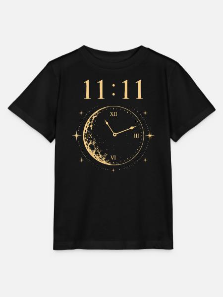 11:11 Monduhr - Stanley/Stella Kinder T-Shirt MINI CREATOR - Schwarz