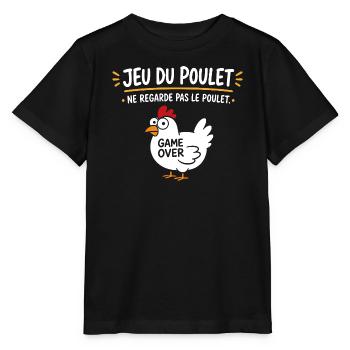 Jeu du Poulet Game Over - T-shirt bio MINI CREATOR Stanley/Stella Enfant - noir - Devant - Mikhail (115cm)
