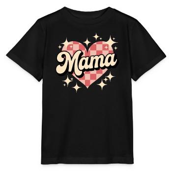 Style Cœur à damier de maman - T-shirt bio MINI CREATOR Stanley/Stella Enfant - noir - Devant - Mikhail (115cm)